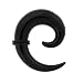 Black Glass Spiral Plug 2g - Sold as Pair
