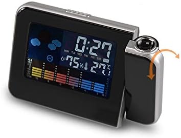 FLD Time Projection Digital LCD Weather Station Projection Clock Model 812 With Humidity Temperature Calendars Display Table Clock