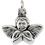 14K Yellow Gold 11.00X12.00 mm Baby Angel Pendant
