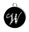 Fleur De Lis Monogram Necklace - W Fleur De Lis Monogram Necklace - W