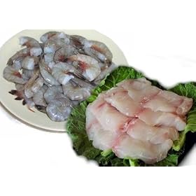 2 lbs. Black Grouper and 2 lbs. Jumbo Shrimp by Charleston Seafood