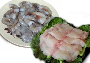 2 lbs. Black Grouper and 2 lbs. Jumbo Shrimp by Charleston Seafood