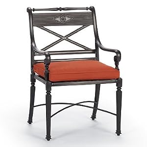 Carlisle Outdoor Dining Chair and Outdoor Bar Stool Cushion - Wyndham Wheat - Frontgate, Patio Furniture
