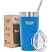 Healthy Human Stainless Steel Tumbler with Straw & Lid | Splash Proof Insulated Travel Cup | Eco-Friendly Coffee Tumblers | Water Cups with Straws Cleaner and Splash Proof Lids (20oz, Bahama)