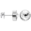 11mm Bezel April Birthstone Stud Earrings