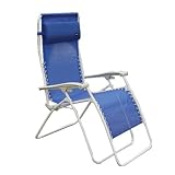 Faulkner Royal Blue Mesh Recliner with White Frame, Standard