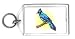Keychain with blue, jay, jaybird, bird Image