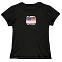 T-Shirt Woman Black " Elegant Usa Flag Methuen " Massachusetts Usa City