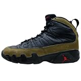 NIKE AIR JORDAN 9 BLACK/LIGHT OLIVE-TRUE RED 130182-030