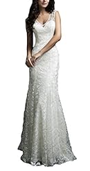 V-neck Pleated Sheer  Applique Lace Mermaid  Dress With Ruffles