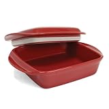 Chantal Make and Take 8 x 8 Square Baker With Lid, Apple Red