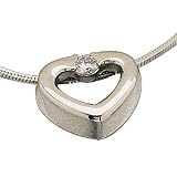 Platinum Diminutive Heart Diamond Pendant Necklace