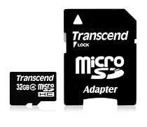 Transcend 32 GB Class 4 microSDHC Flash Memory Card TS32GUSDHC4