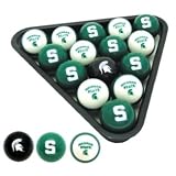 Michigan State Spartans Logo Billiard Pool Ball Set