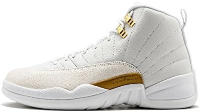 AJ 12 Retro Mens Momen White/Gold OVO White Leather Basketball Shoes