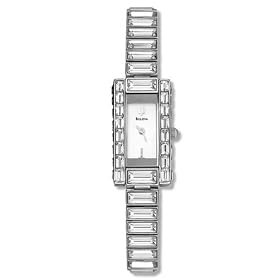 Bulova Women's Swarovski Crystal Bracelet Watch #96T54