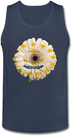 TopGD Custom Us Rhode Island State Flag Flower Tank Top For Men
