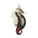 Sea Swirl Seahorse Glass Foil Pendant with Organza Choker image 1