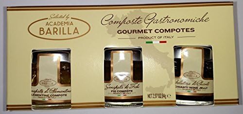 Academia Barilla Gourmet Compotes - 3 Jars of Assorted Flavors - 2.97 Total Ounces