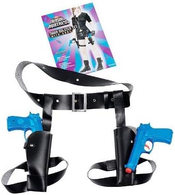 Lara Croft Thigh Holster & Guns Female Fancy Dress Accessory