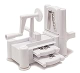 Harold Import Company Helen Chen's Asian Kitchen Spiral Vegetable Slicer with Suction Base 3 Blades 