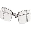 14K White Gold Diamond Cufflinks - 0.25 Ct.