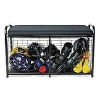 Sports Storage Bench (Black) (37 W x 16 D x 21 H)