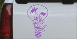 8in X 5in Purple -- Electrician Light Bulb Business Car Window Wall Laptop Decal Sticker