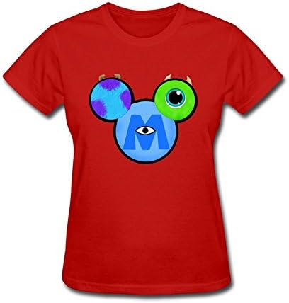 Liwon Womens Monsters Inc Screen Shot Tee Shirts Red XXL