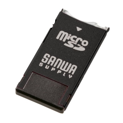 SANWA SUPPLY ADR-MICU2MBK microSD�J�[�h���[�_���C�^ �u���b�N