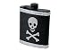 Wanted Hip Flask Skull and Cross Bones Design 9.5 cm x 13 cm