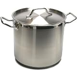 40 QT STAINLESS STEEL (COMMERCIAL GRADE NSF) STOCK POT W  LID by overstockedkitchen