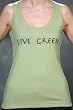 Live Green - Designer Organic Tank with Matching Ditty Bag by Change Begins With...