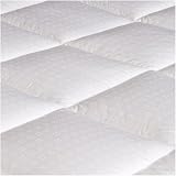 Pike Street 330-Thread-Count Swiss Dot Cotton Overfilled Queen Mattress Pad