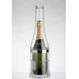Seau à champagne glace design Bouteille Avec sa pince Transparent et chrome Acrylique et acier inoxydable