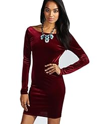 Long Sleeves Backless Winter Corduroy Bandage Dress/Bodycon Dress/Party Dress/Mini Dress 