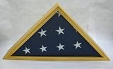 Pine Wood Military Flag Display Case Shadowbox Wall or Standing