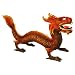 EXP Hand-carved Hand-painted Fiery Crouching Dragon (Thailand)