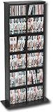 Double-Tower Multimedia Storage Rack in Black Finish By Prepac