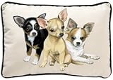 Chihuahua Dog Puppies Leslie Anderson Designer Decor Pillow