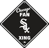 Chicago White Sox Fan Metal Crossing Sign 12 inch by 12 inch Team colors and logo