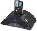 iLive IC618B Clock Radio with Enhanced Sound and Docking Station for iPod (Black)