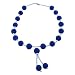 EXP Handmade Cerulean Glass and Silver Necklace