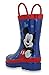Disney Kids Boys' Mickey Mouse Character Printed Waterproof Easy-On Rubber Rain Boots (Toddler/Little Kids)