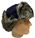 Blue Water Resistant Bomber Hat with Fur Lining & Ear Flaps
