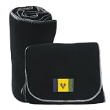 SOFT SCARF BLACK FLAG EMBROIDERY  ST. VINCENT & THE GRENADINES  COUNTRY