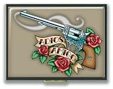 Tattoo Gun & Roses Cigarette or Card Case