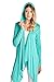 82 Days Women'S Rayon Span Open Front Cardigan With Hoodies - Solid
