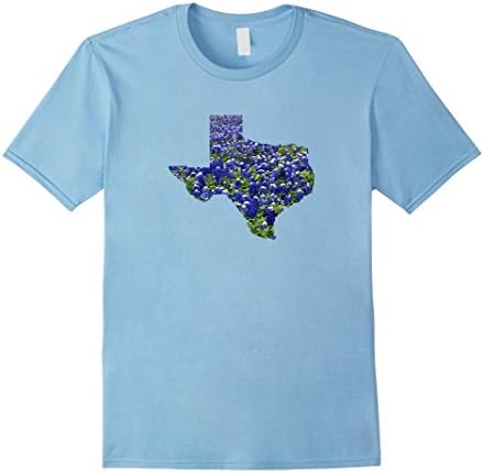 Texas Bluebonnet Tee Shirt Artistic Painting Style - Male 2XL - Baby Blue