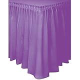 Plastic Purple Table Skirt, 14ft
